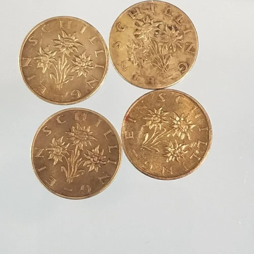 Lot Of 4 Austria 1 Schilling Coins 1959 1981 1986 1991